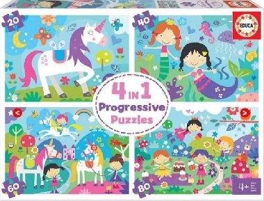Puzzle Kouzeln ptel 4v1 (20,40,60,80 dlk) - Educa