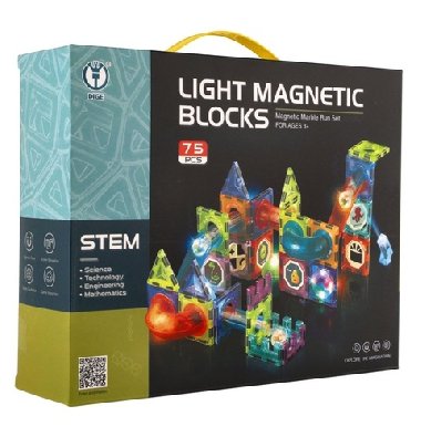 Kuličková dráha magnetická plast 75ks 8 kuliček - Bonaparte