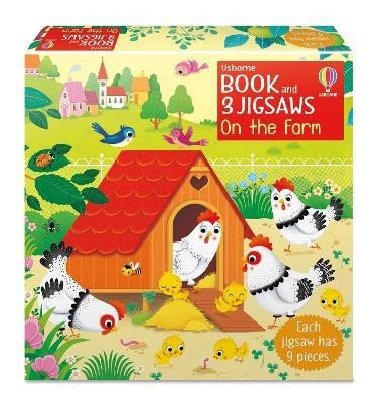 Usborne Book and 3 Jigsaws: On the Farm - Taplin Sam