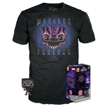 Funko pocket POP & Tee: Marvel - Black Panter (velikost L) - neuveden