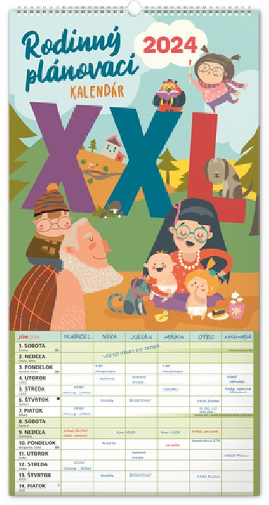 Rodinn plnovac XXL 2024 - nstenn kalendr - 