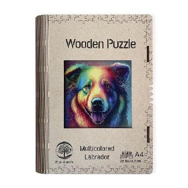 Devn puzzle Multicolored Labrador A4 - 