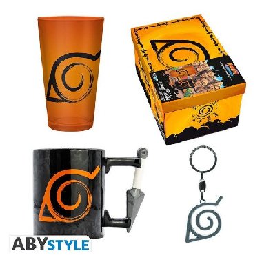 Naruto set Sklenice + 3D Klenka + 3D hrnek - neuveden