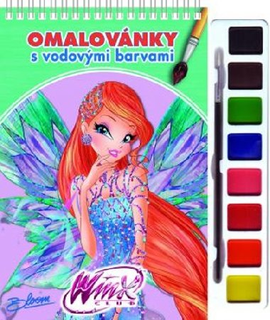 Winx Club Bloom - Omalovnky s vodovmi barvami (zelen) - neuveden