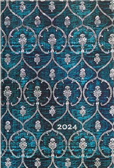 Diář Blue Velvet 2024 - Mini, horizontální členění - Paperblanks