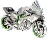 Metal Earth 3D kovov model Kawasaki Ninja H2R (ICONX) - neuveden