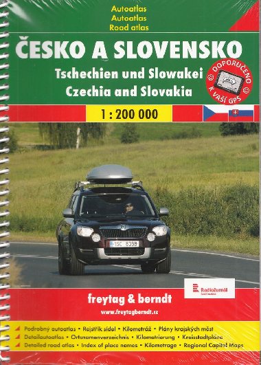 Česko a Slovensko autoatlas 1:200 000 spirála - Freytag a Berndt Česko a Slovensko autoatlas 1:200 000 spirála - Freytag a Berndt