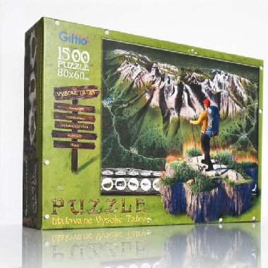 Puzzle mapa Vysok Tatry 1500 dlk - neuveden