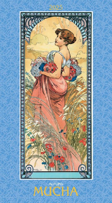 Kalendář 2025 Alfons Mucha, nástěnný, 33 x 60 cm - Alfons Mucha