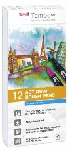Tombow Sada oboustrannch fix ABT Dual Brush Pen - Primary colours 12 ks - neuveden