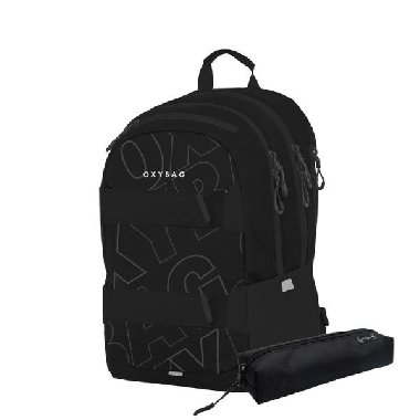 Batoh studentsk + etue Oxy Sport - Font White - neuveden
