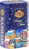 BASILUR Old Town Snowy - sypaný černý čaj s kousky ovoce v plechovce 75g - Basilur