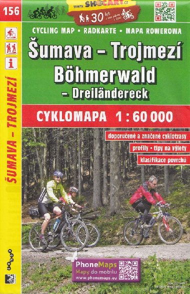 umava Trojmez 1:60 000 - cyklomapa Shocart slo 156 - ShoCart