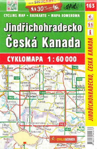 Jindřichohradecko Česká Kanada 1:60 000 - cyklomapa Shocart číslo 163 - Shocart Jindřichohradecko Česká Kanada 1:60 000 - cyklomapa Shocart číslo 163 - Shocart