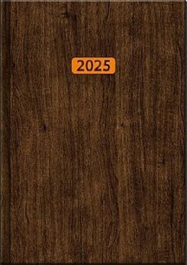 Diář 2025 Wood, týdenní A5 - neuveden