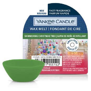 YANKEE CANDLE Shimmering Christmas Tree vonn vosk 22g - neuveden