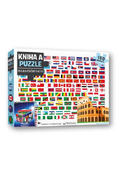 Kniha a puzzle Vlajky celho sveta - 