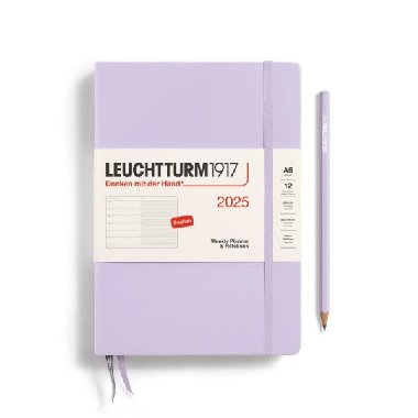 Leuchtturm1917 Weekly Planner & Notebook Medium (A5) 2025 Lilac - neuveden