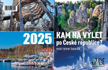 Kalendář 2025 Kam na výlet, stolní, týdenní, 225 x 150 mm - Almatyne