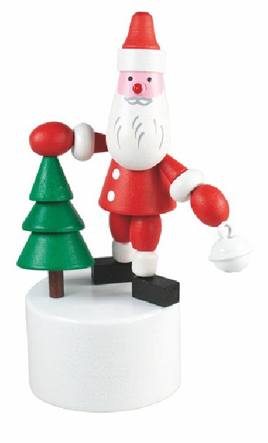 Makac figurka Santa s blou rolnikou - 