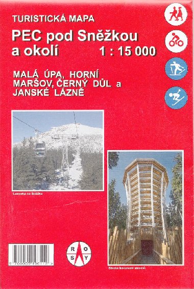 Pec pod Sněžkou a okolí - turistická mapa 1:15 000 - 3. vydání - Rosy Pec pod Sněžkou a okolí - turistická mapa 1:15 000 - 3. vydání - Rosy