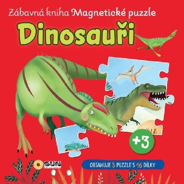 Zbavn magnetick kniha Dinosaui - ti a skldej - neuveden