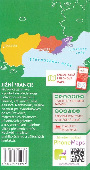 Jin Francie prvodce na cesty s piloenou mapou (Provence, Azurtov pobe, Monako, Languedoc) - Zbynk Kapar