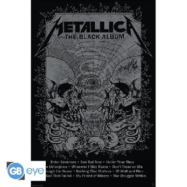 Metallica Plakt Maxi - Black Album 91,5 x 61 cm - neuveden