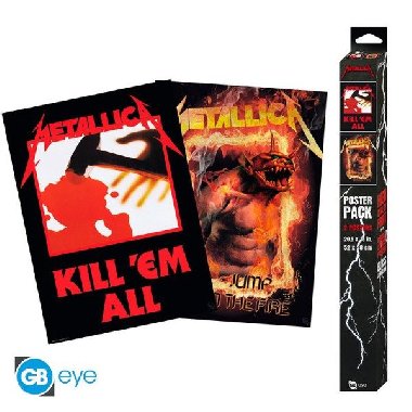 Metallica Set plakt KillEm All/Fire Guy 2 ks - neuveden