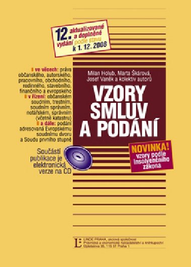 Vzory smluv a podn + cd - Milan Holub