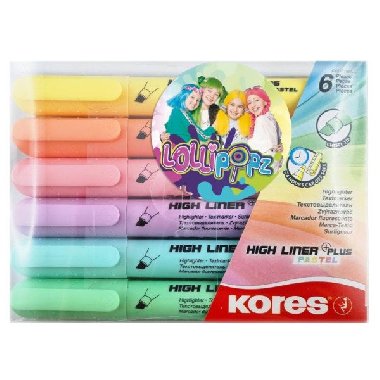 Zvrazovae Kores High Liner Plus Pastel LOLLIPOPZ - 6 pastelovch barev - neuveden