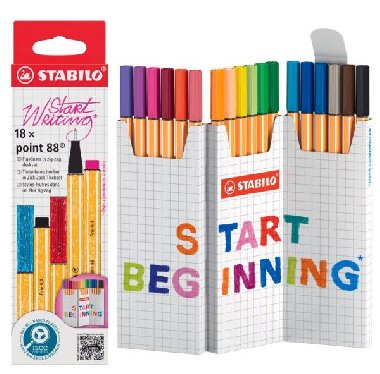 Jemn liner STABILO point 88 - Zick-Zack deskset 18 ks - neuveden