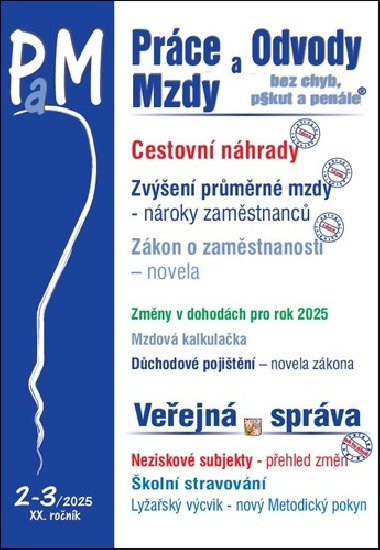 PaM 2-3/2025 Cestovn nhrady 2025 - neuveden