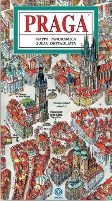 Praha - mapa panoramatick/italsky - Corbijn Anton