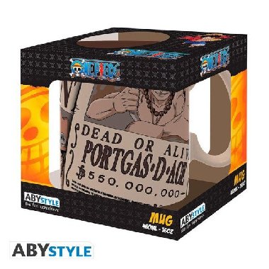 One Piece Hrnek Wanted Ace 460 ml - neuveden