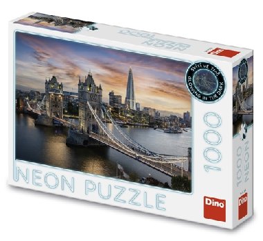 Puzzle 1000 Soumrak nad Tower Bridge neon - 