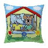 Polštář Slon Eda neposeda a Pepa popleta - domeček 30x30 cm - neuveden
