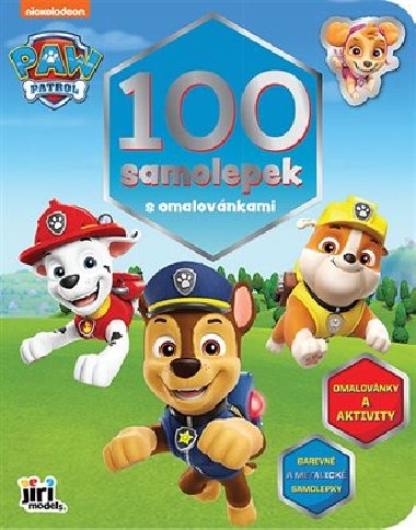 100 samolepek s omalovnkami Tlapkov patrola - 