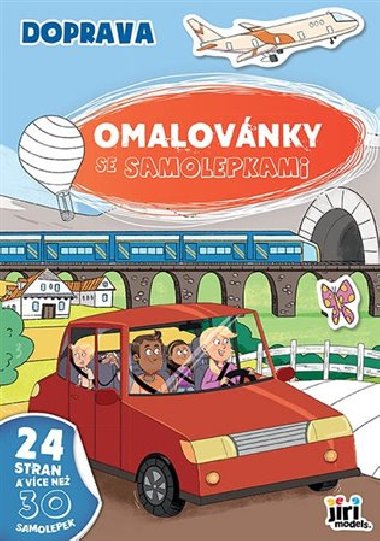Omalovánky A4 se samolepkami Doprava - 