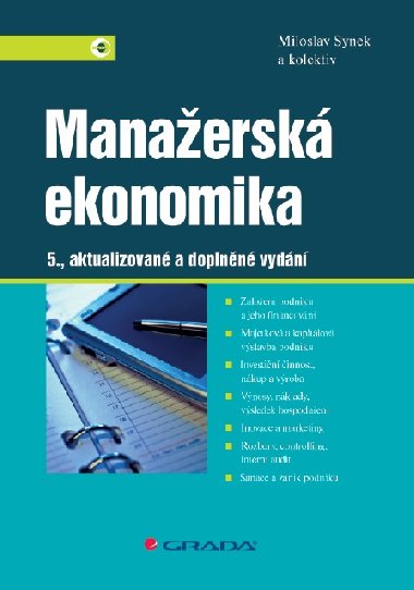 Manažerská ekonomika - Miloslav Synek , Miloslav Synek kolektiv a 