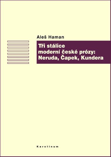 Ti stlice modern esk przy: Neruda, apek, Kundera - Ale Haman 