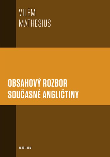 Obsahov rozbor souasn anglitiny - Vilm Mathesius 