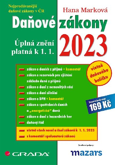 Daňové zákony 2023 - Hana Marková 
