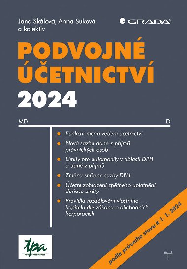 Podvojné účetnictví 2024 - Jana Skalová , Jana Skalová Anna Suková 