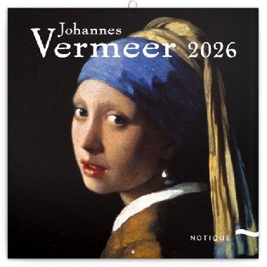 Kalend 2026 poznmkov: Johannes Vermeer, 30 x 30 cm - neuveden