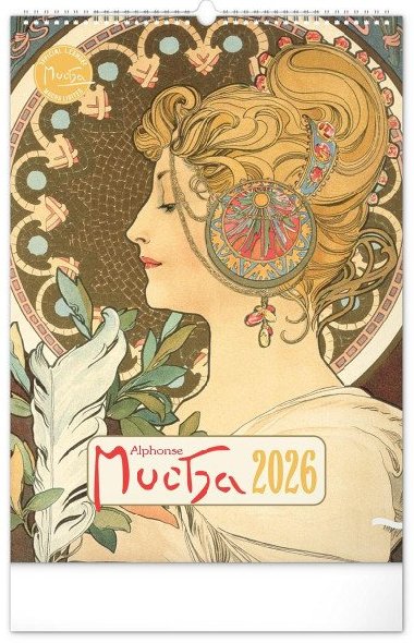 Kalend 2026 nstnn: Alfons Mucha, 33 x 46 cm - neuveden
