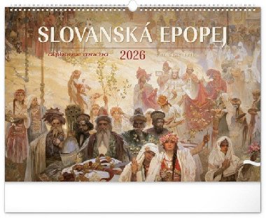 Kalend 2026 nstnn: Slovansk epopej - Alfons Mucha, 48 x 33 cm - neuveden