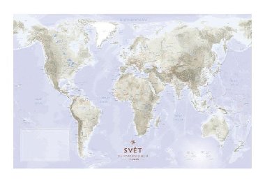 Svt - Cestovatelsk mapa na desce 1:35 000 000 - neuveden