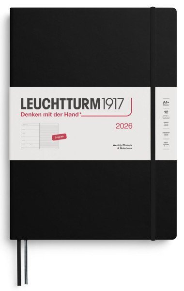 Weekly Planner & Notebook 2026 Master (A4+) Black - neuveden