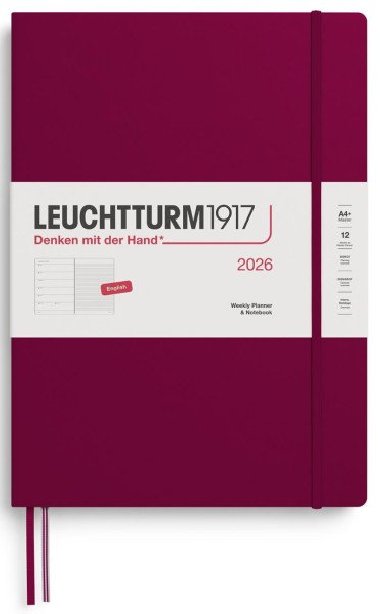 Weekly Planner & Notebook 2026 Master (A4+) Port Red - neuveden